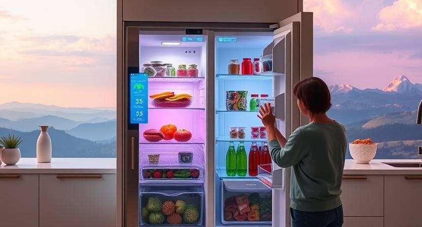 یخچال هوشمند با صفحه نمایش لمسی (Smart Refrigerator with Display)